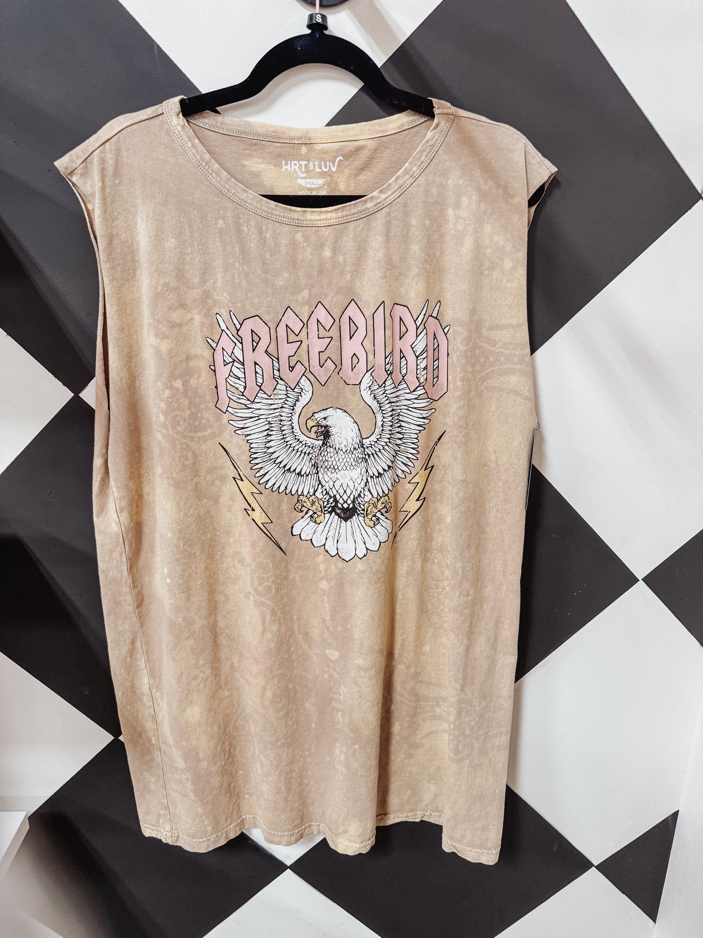 Free Bird Graphic Tank Dress