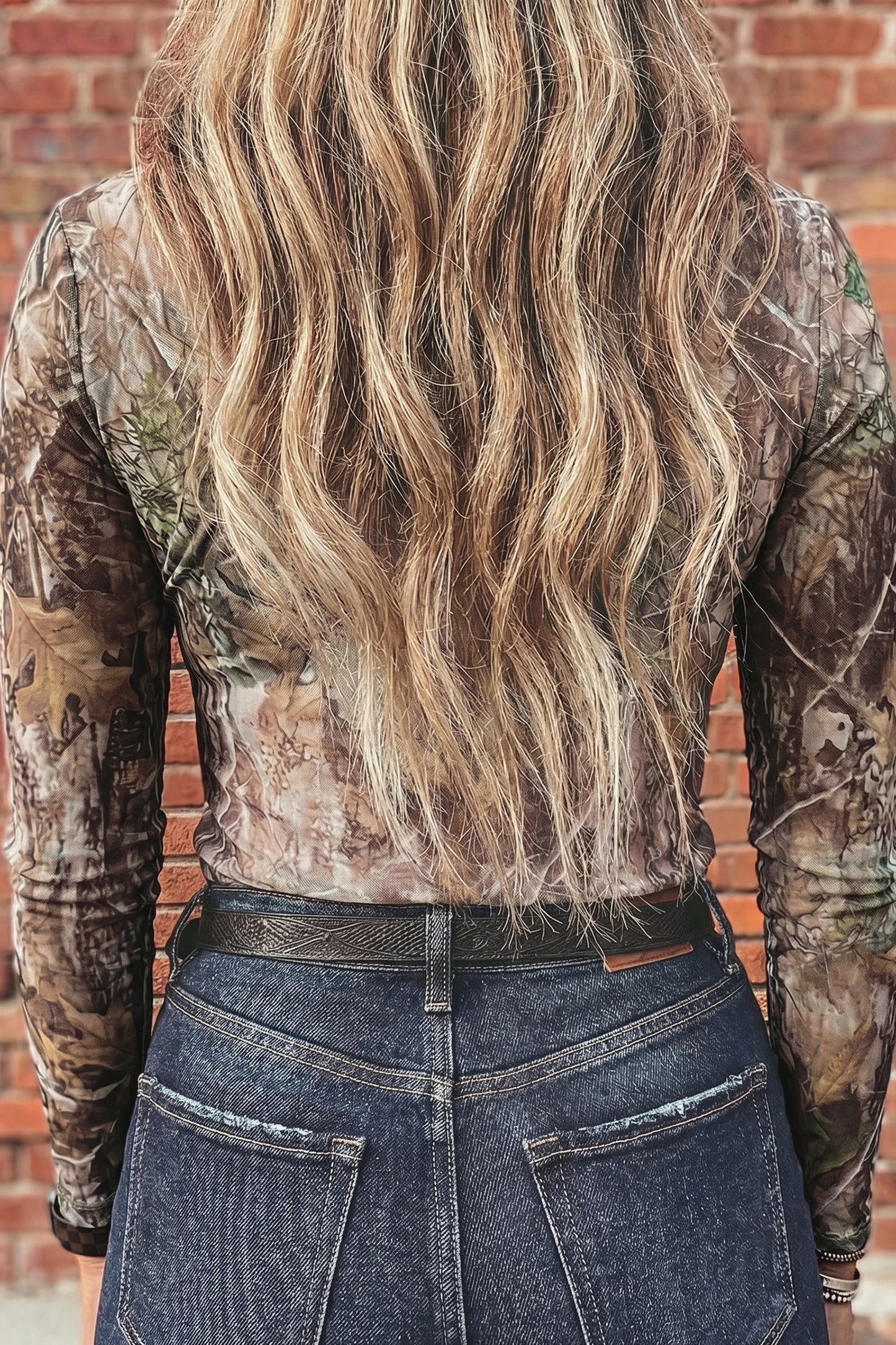 Camo Club Mesh Top