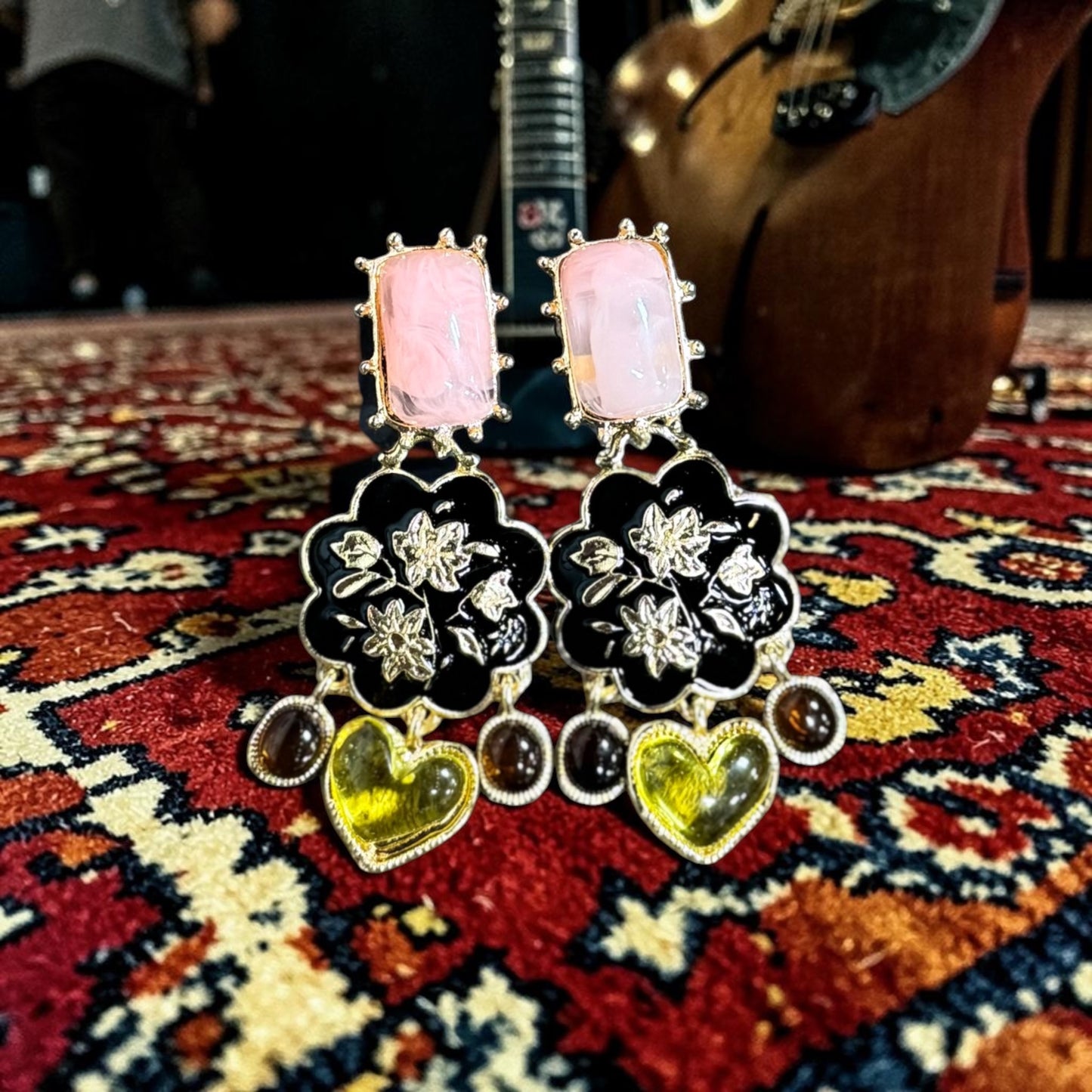 Black Velvet Bloom Earrings