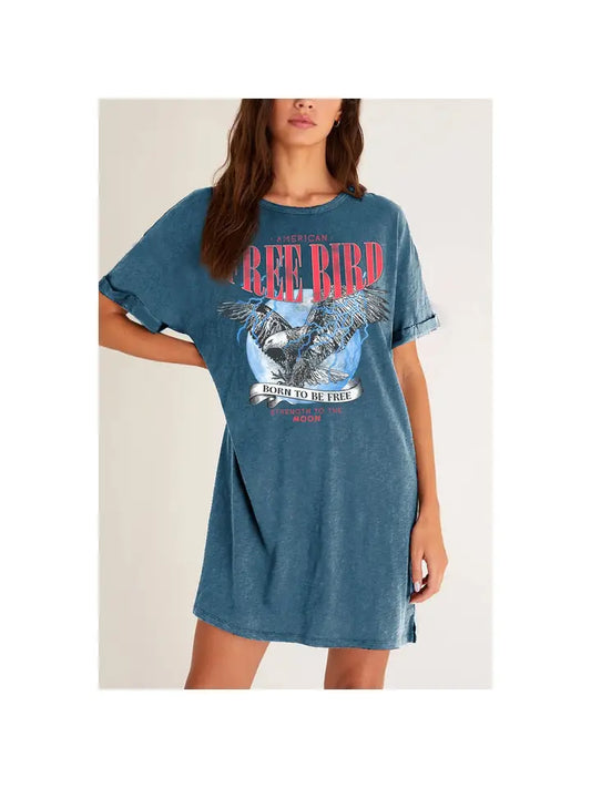 Born To Be Free Graphic Tee Dress