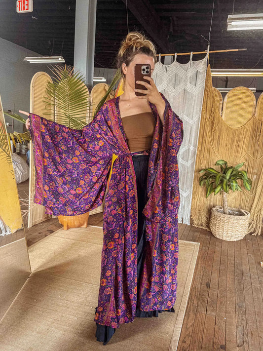 Nelson Nights Silk Drape Kimono
