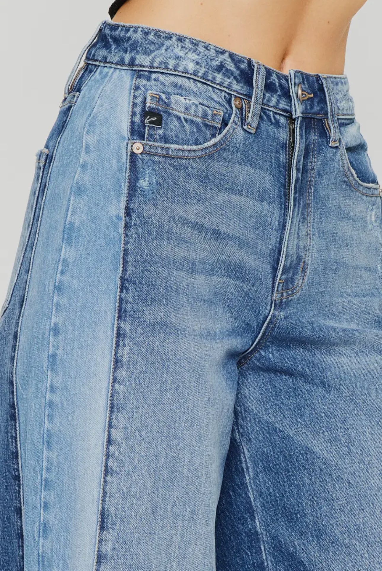 KanCan “Raw Edge Revival” High-Rise Wide Leg Jeans