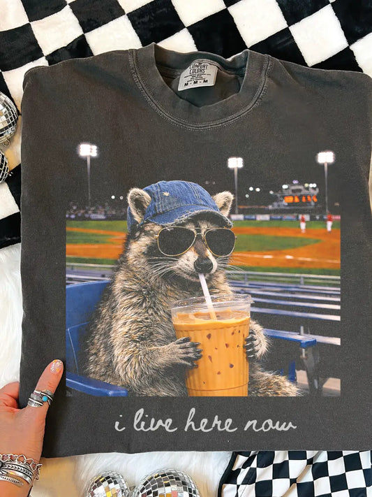 Baseball Racoon Tee
