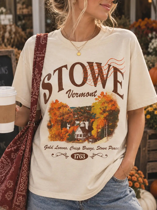 Stowe Vermont Oversized Tee