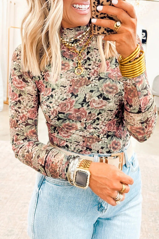 Wild Bloom Mesh Top