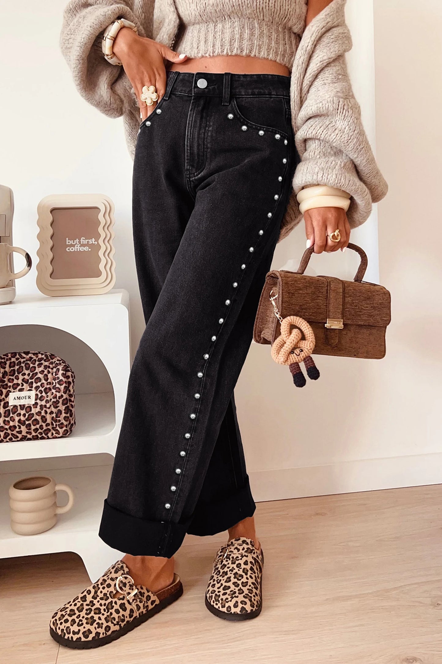 Side Hustle Studded Jeans