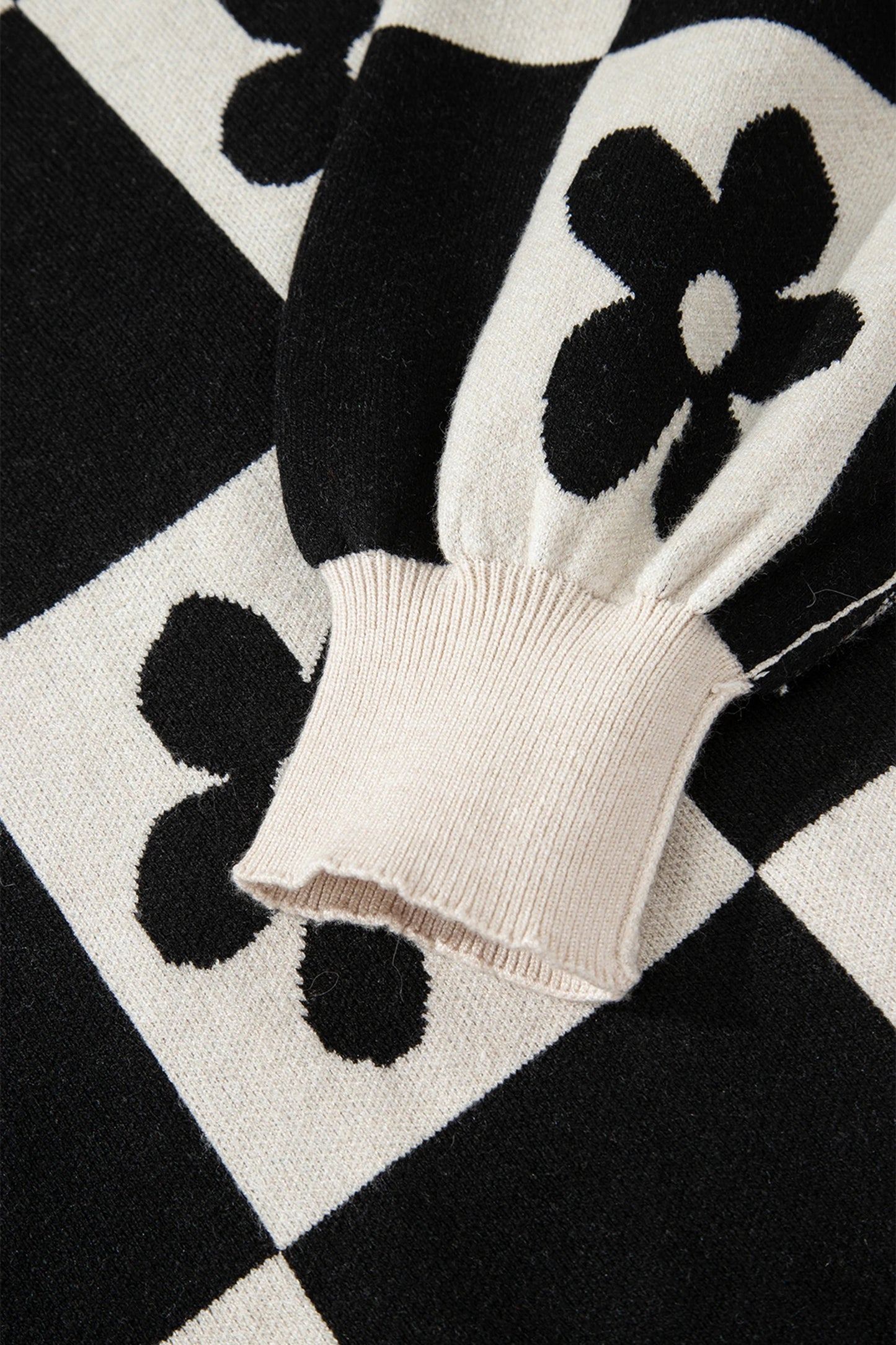 Petal Patch Henley Sweater