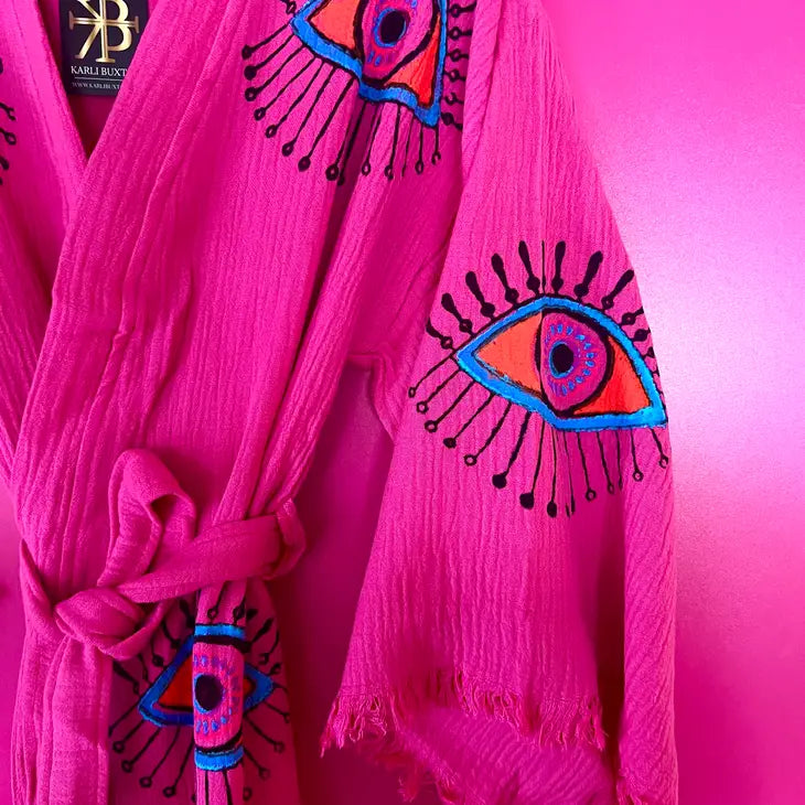 Hot Pink Multi Eye Kimono