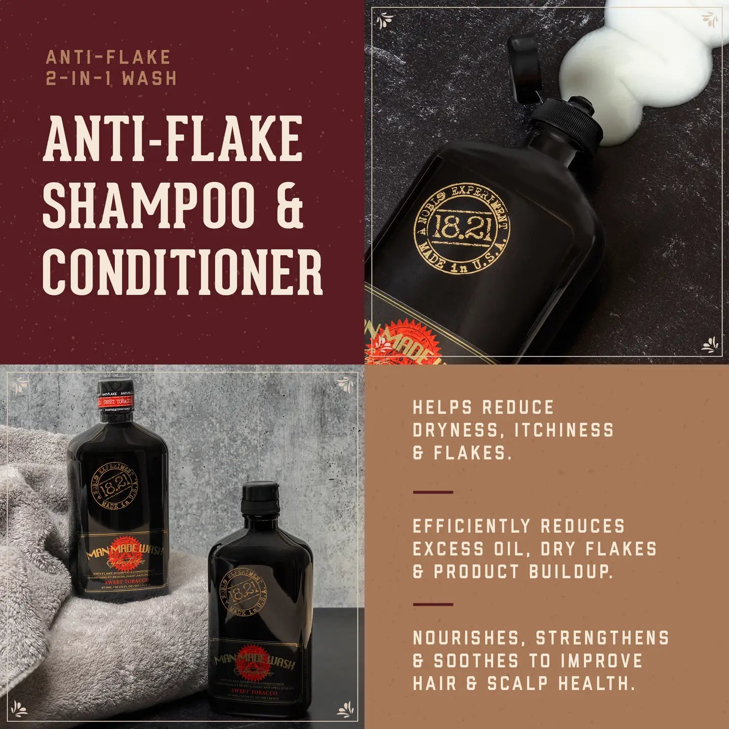 Anti Flake Shampoo & Conditioner - Sweet Tobacco
