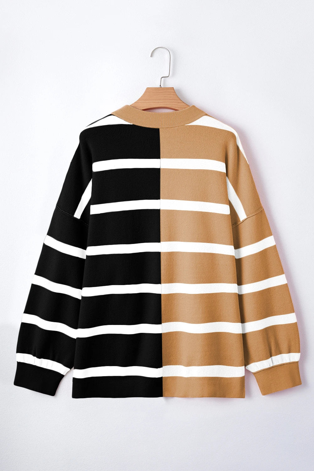 Color Clash Cozy Crew Sweater