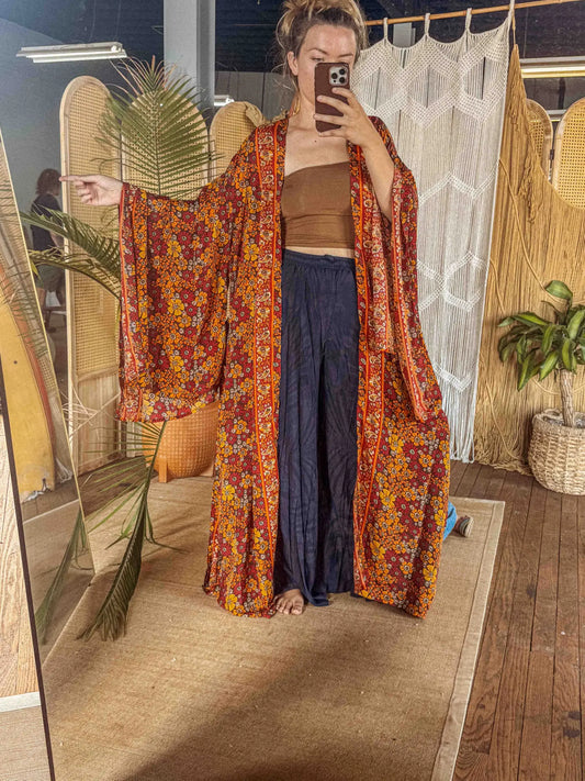 Nelson Nights Silk Drape Kimono
