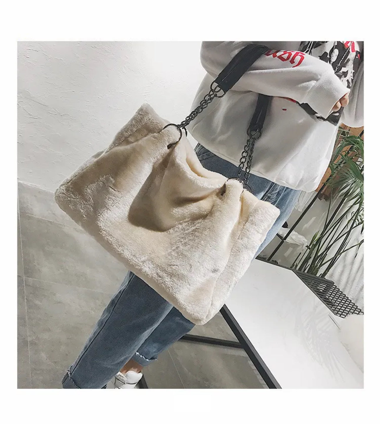 Totes Fur Real Faux Fur Bag