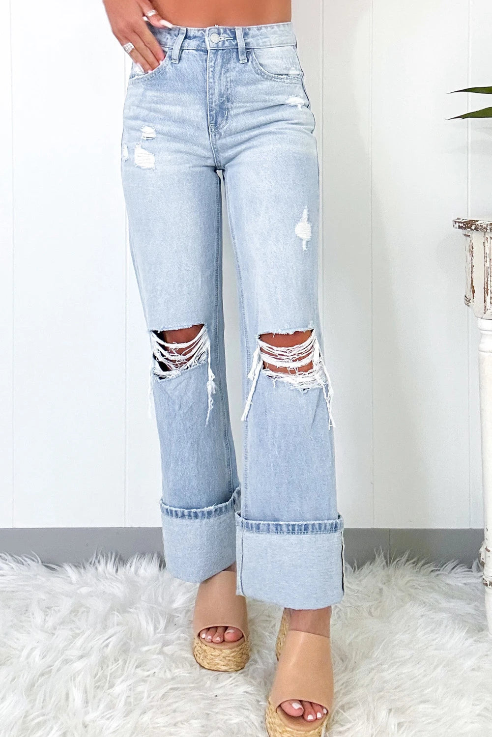 Tomboy Distressed Denim Jeans