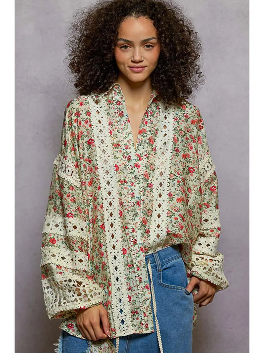 Wildflower Woodstock Blouse