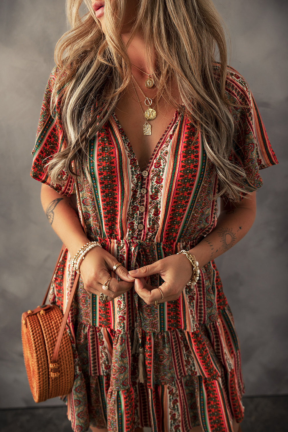 Crimson Caravan Dress