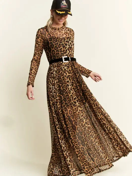 Love Me or Hate Me Leopard Maxi Dress