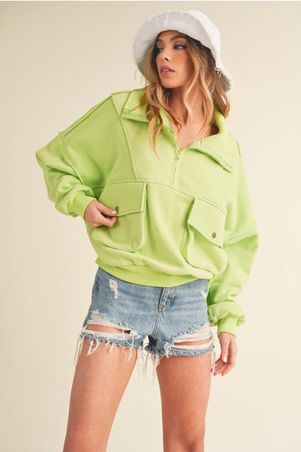The Kootenay Pullover - Lime