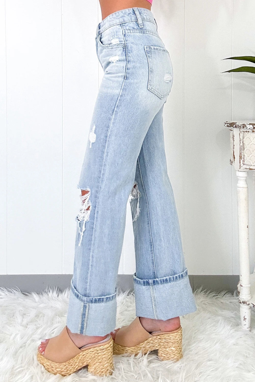 Tomboy Distressed Denim Jeans