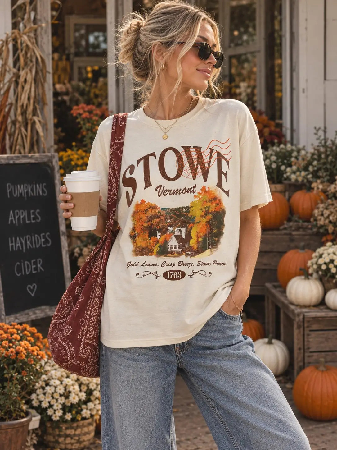 Stowe Vermont Oversized Tee