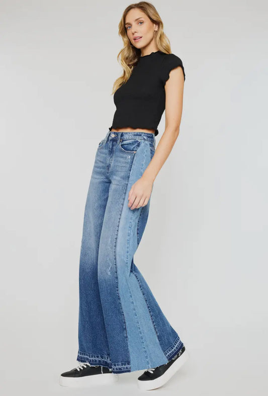 KanCan “Raw Edge Revival” High-Rise Wide Leg Jeans