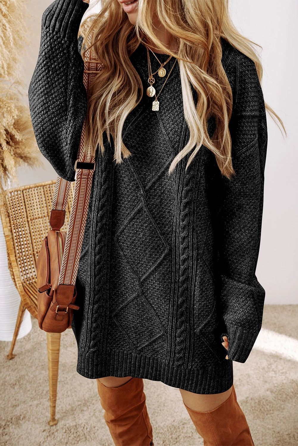 Mocha Mornings Sweater Dress