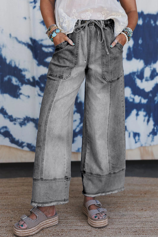 Pull-On Rebel Wide Leg Jeans
