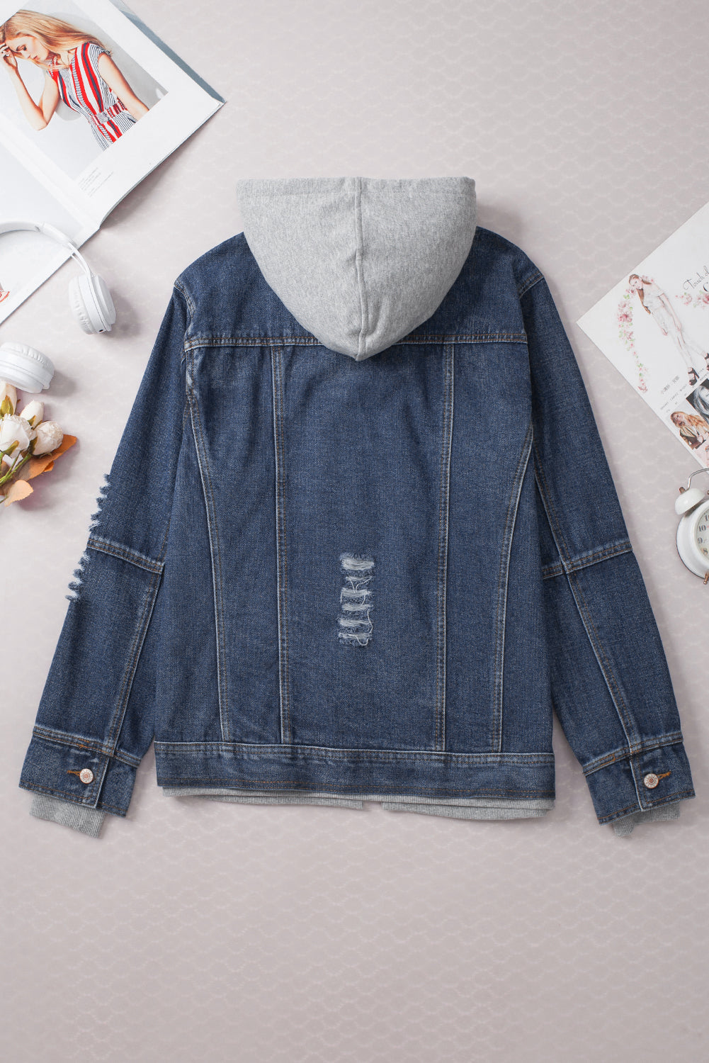 Hooded Denim Jacket