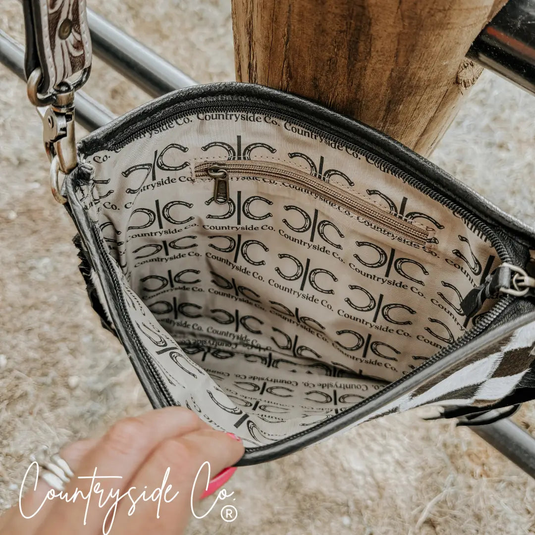 *PRE ORDER* Rodeo Square Cowhide Checkered Purse