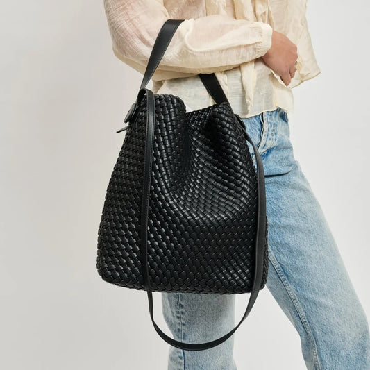 Edith Woven Hobo Handbag