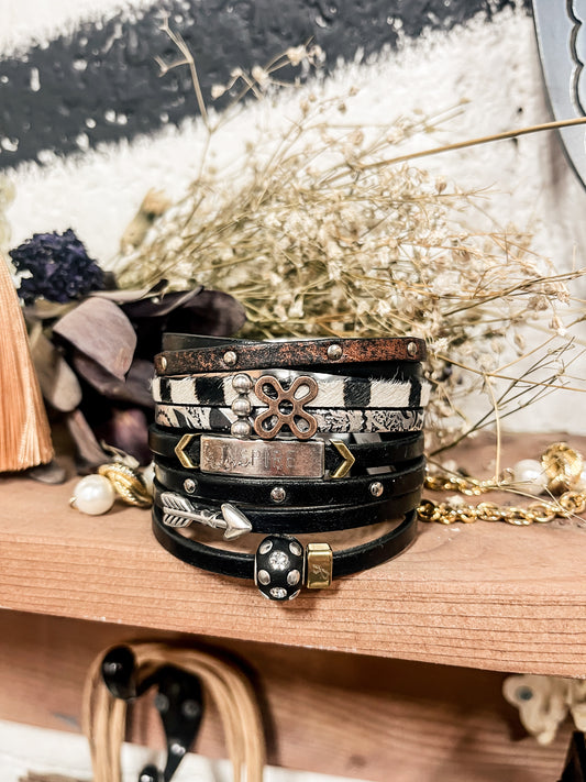 “Inspired by You” Leather Bracelet