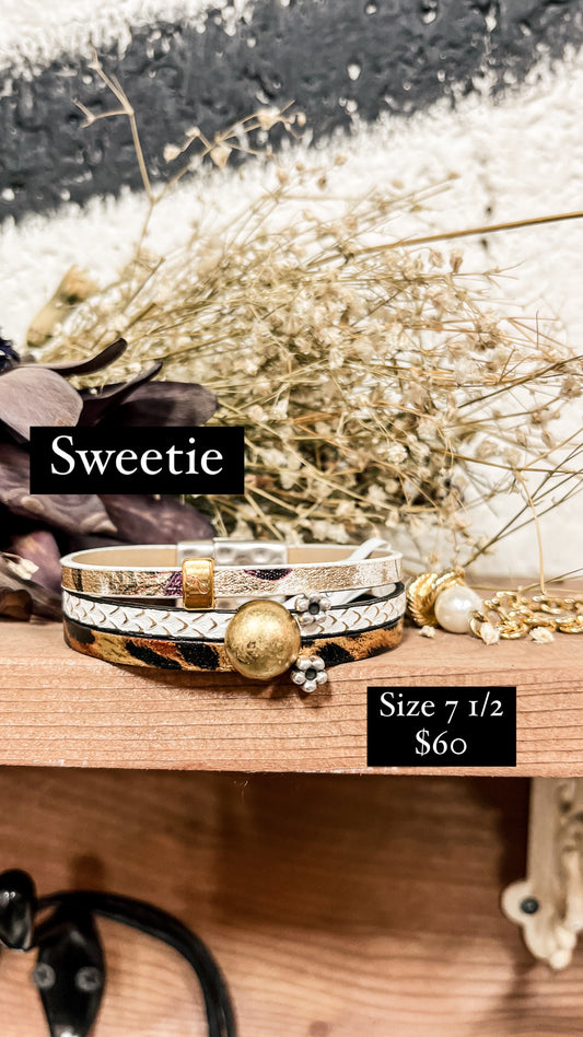 “Sweetie” Leather Bracelet