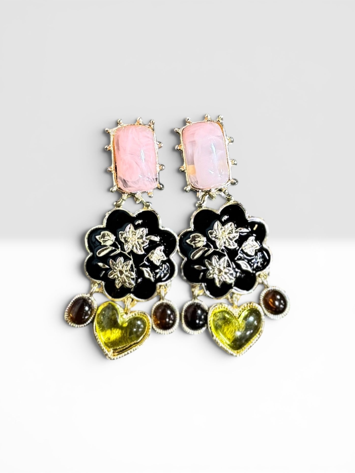 Black Velvet Bloom Earrings