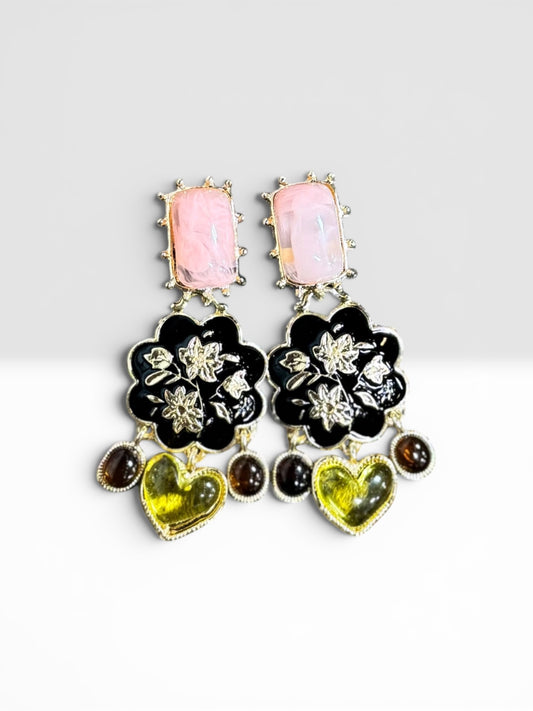 Black Velvet Bloom Earrings