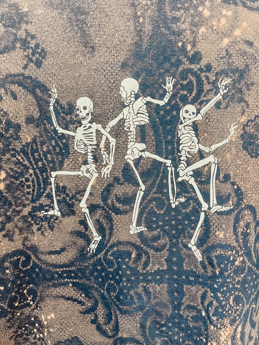 Dancing Skeletons Graphic Crop Tee