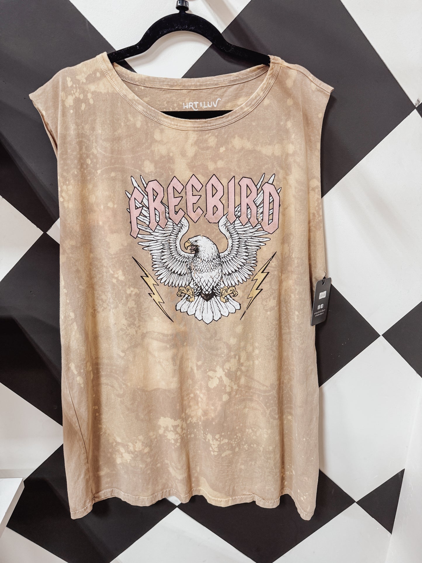 Free Bird Graphic Tank Dress