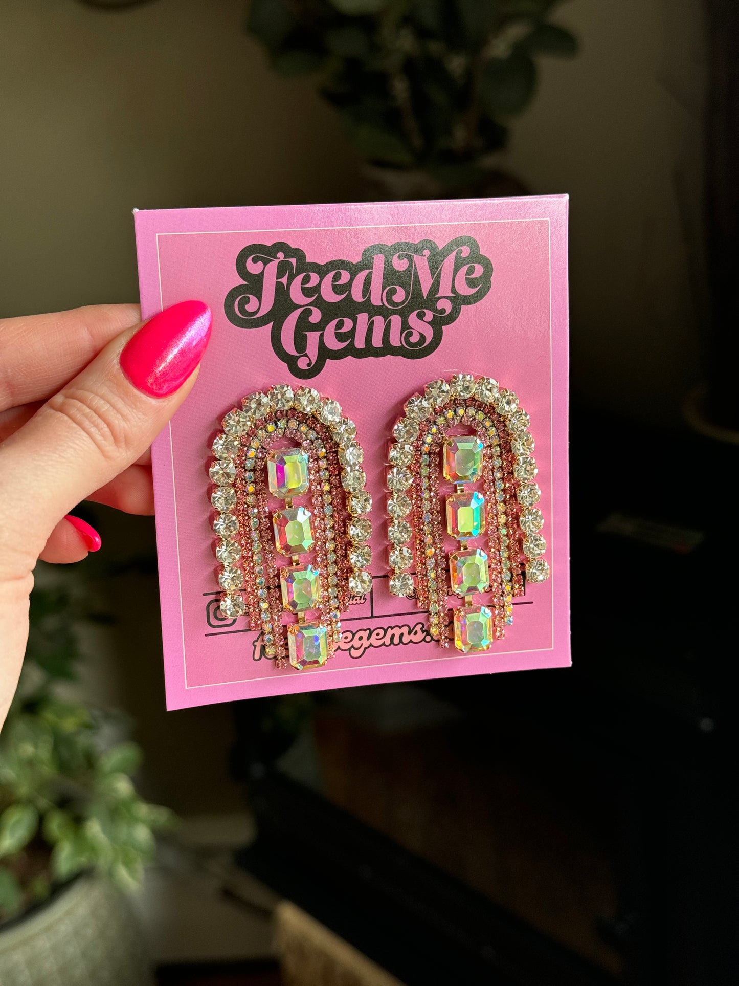 Pink Sugar Baby Jumbo Earrings by Feed Me Gems