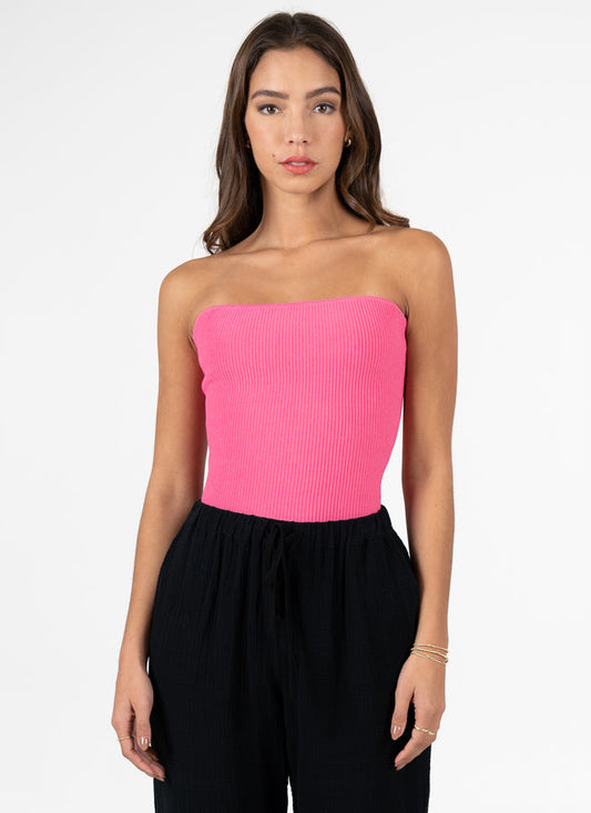Cest Moi Ribbed Tube Top