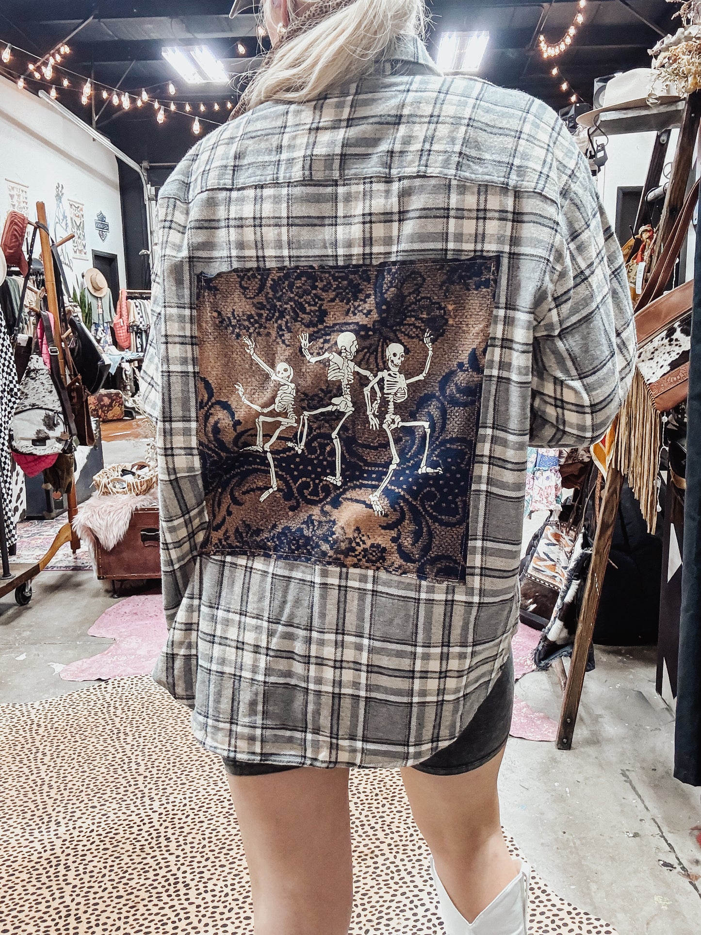 Dancing Skelly Flannel