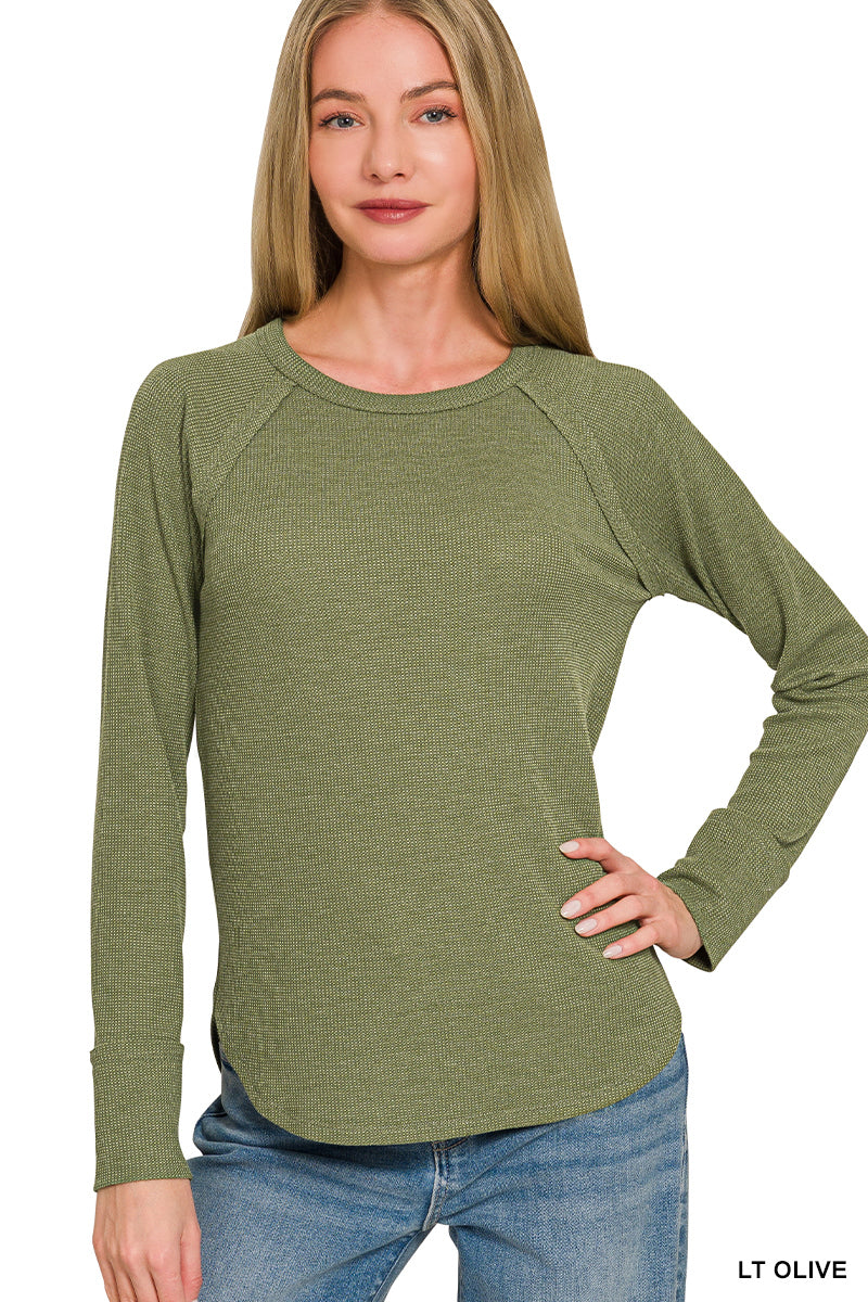 Long Sleeve Waffle Shirt