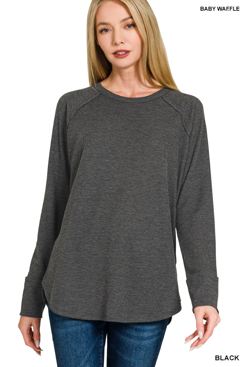 Long Sleeve Waffle Shirt