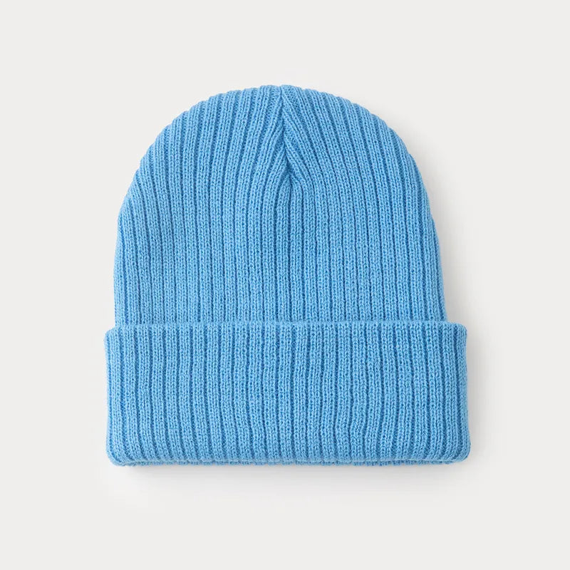Winter Blues Ribbed Beanie
