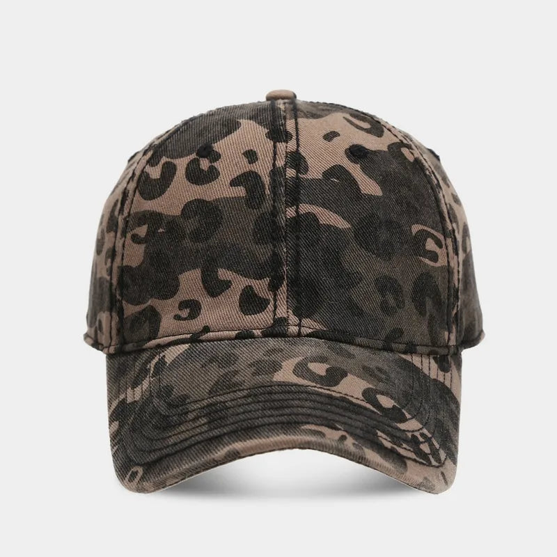 Distressed Leopard Ball Cap