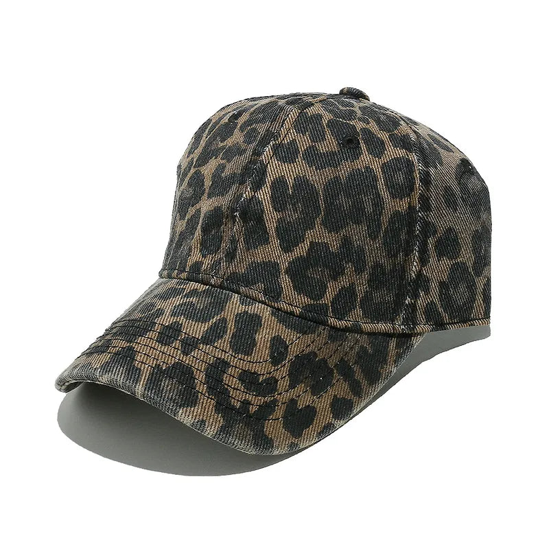 Distressed Leopard Ball Cap