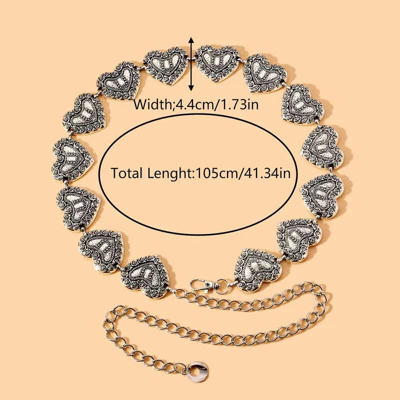 Metal Heart Belt