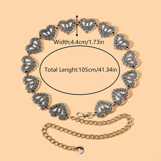 Metal Heart Belt
