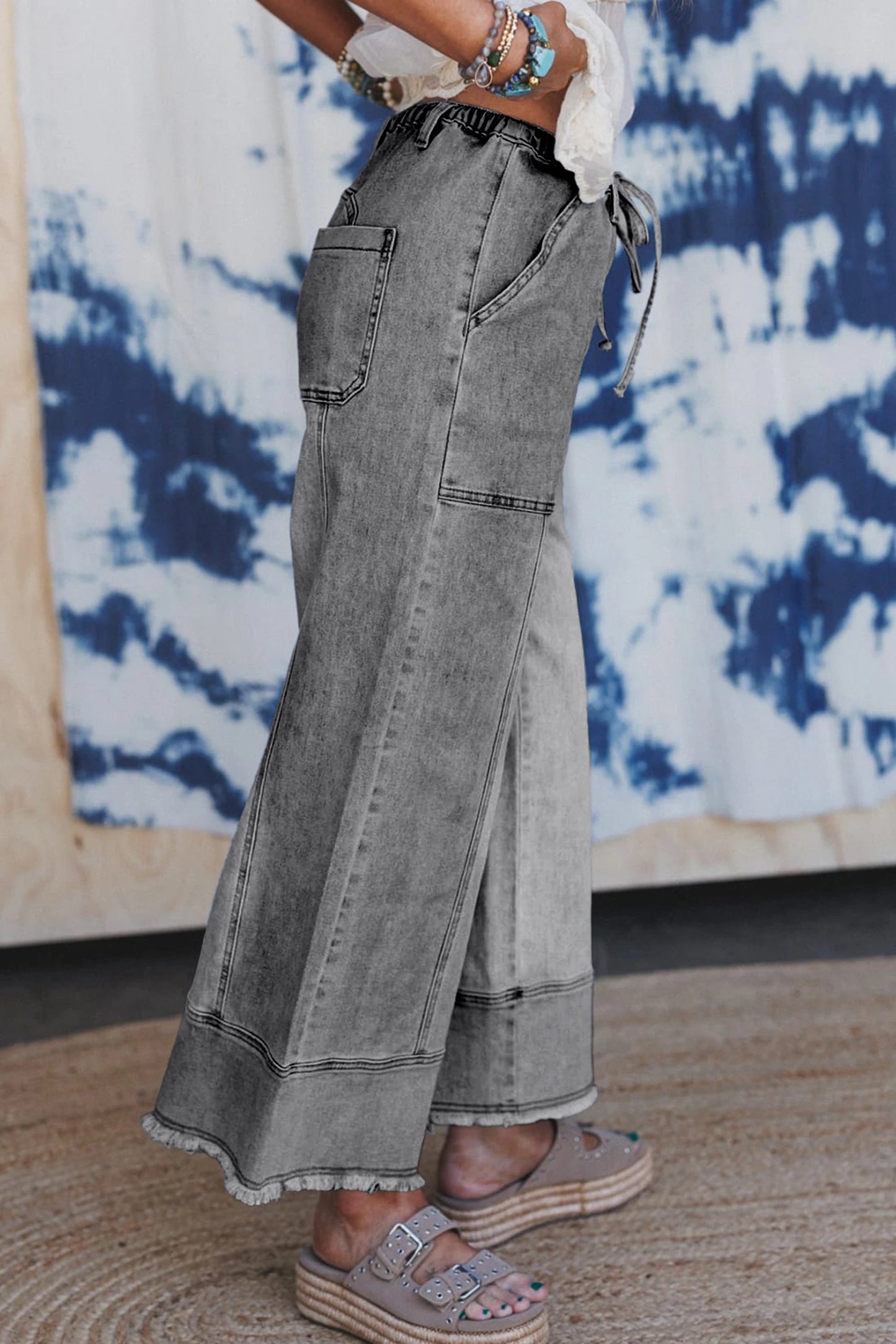 Pull-On Rebel Wide Leg Jeans
