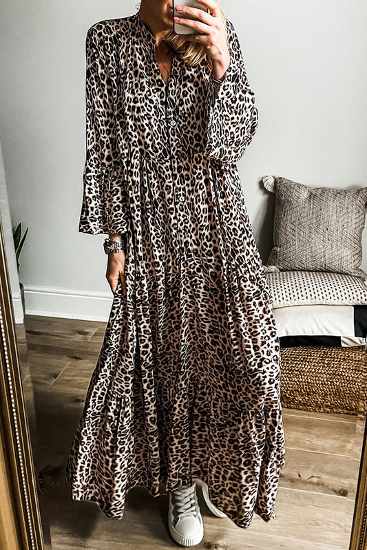 Leopard Rhythm Maxi Dress