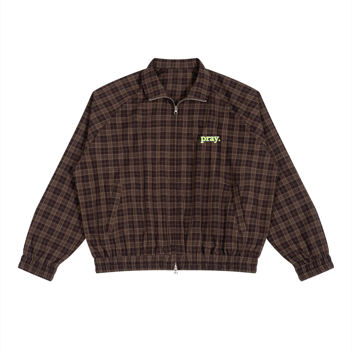 Pray Plaid Track Jacket