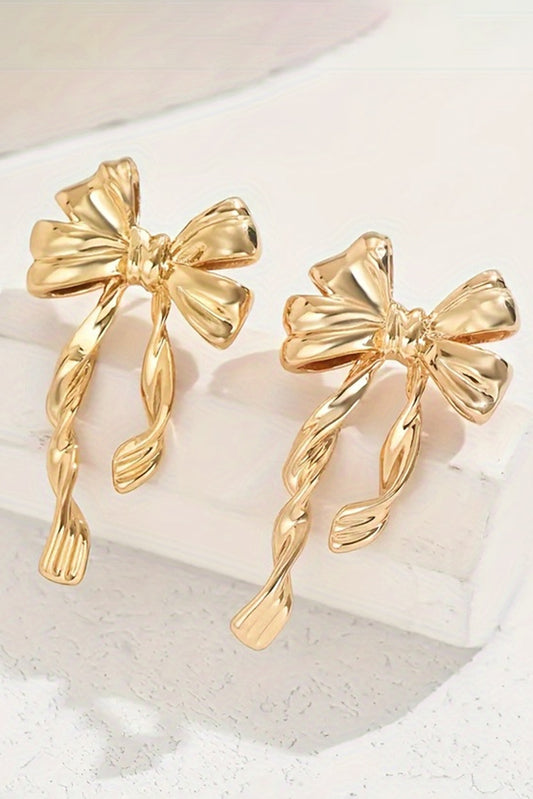 Gilded Grace Bow Studs
