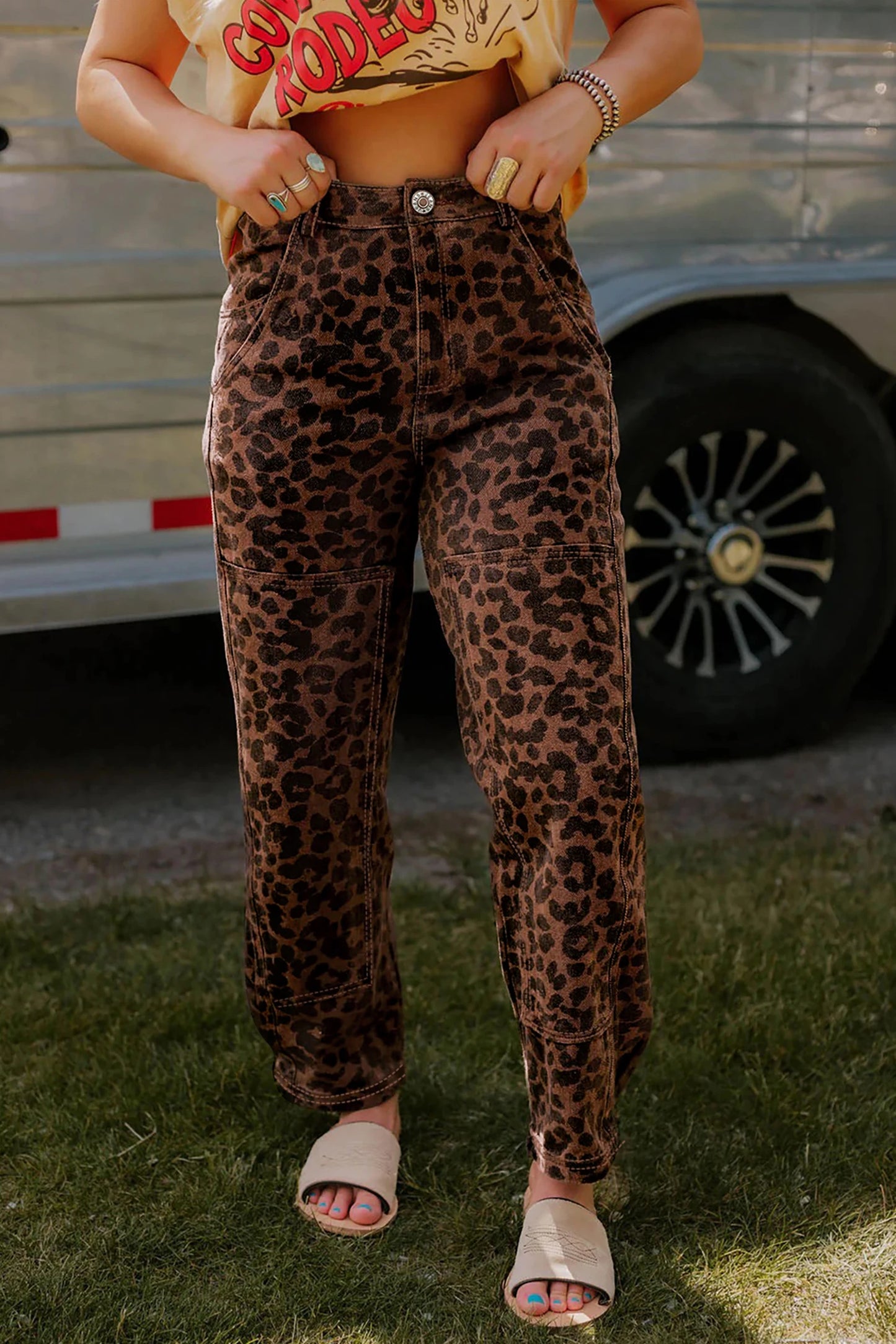 Rebel Rhythm Leopard Jeans